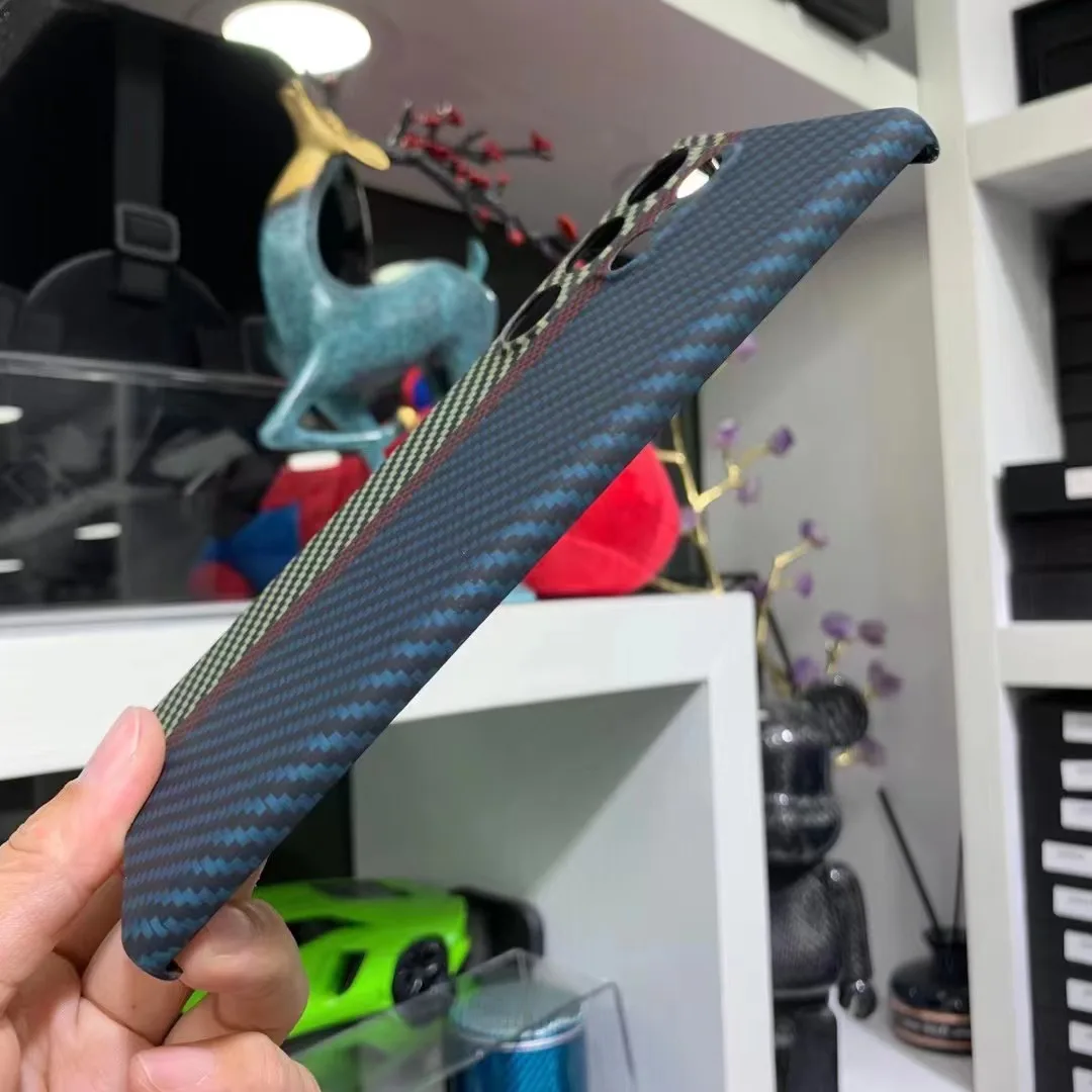 Real Carbon Für Samsung Galaxy S23 Ultra Fall Carbon faser Ultra-dünne Aramid fiber Anti-herbst Galaxy S23 plus Drei-farbe Abdeckung