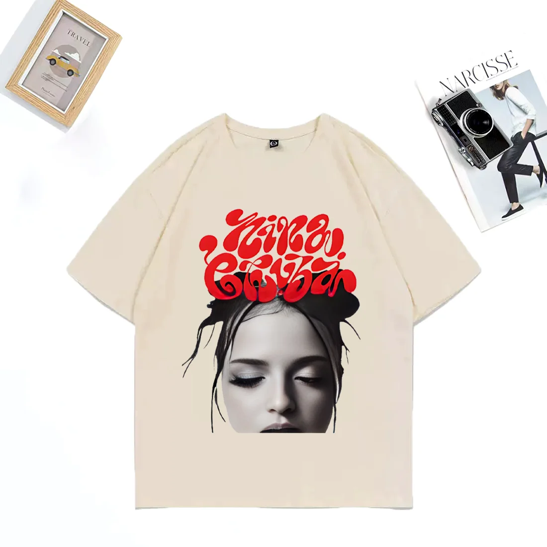 Nina Chuba Fashion classic T Shirt 2025 men women vintage Oversized Cotton t-shirts Hip Hop plus size tops short sleeve clothes
