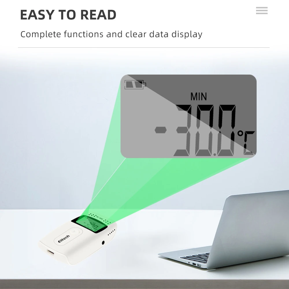RC-4HC Digital USB Temp Recorder Temperature and Humidity Data Logger NTC Sensor for Refrigeration Cold Chain Transport Labs