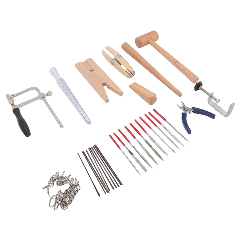 Jewelry Making Tools Set With Saw Frame, Cutters, Files - Complete Jewelers Kit For Crafting Rings, Wire Work & More