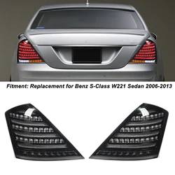 Dla Benz S-Class W221 Sedan 2006 2007-2013 1 para przydymionych czarnych tylnych świateł tylnych z żarówkami LED w stylu Maybach