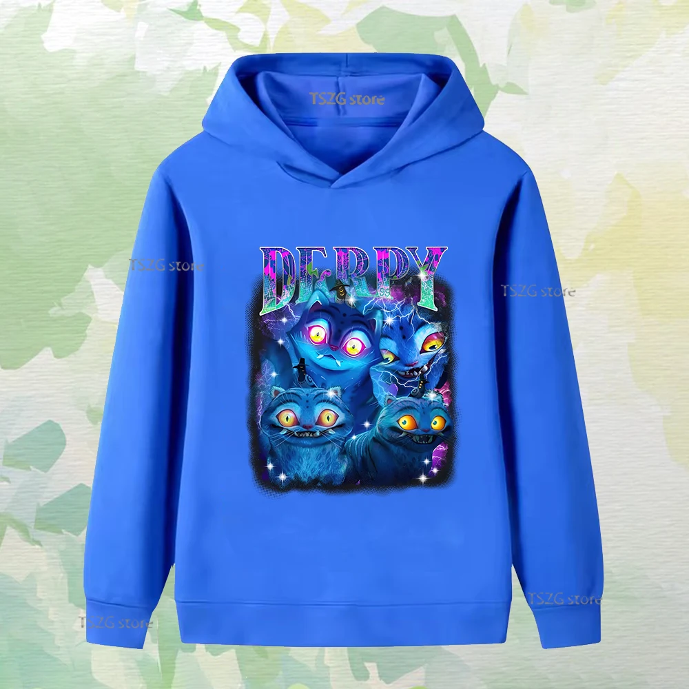 الخريف Kpop الشيطان هنتر كول النمر طباعة الأطفال ملابس طويلة الأكمام صبي فتاة هوديس موضة عادية الصوف البلوز #2