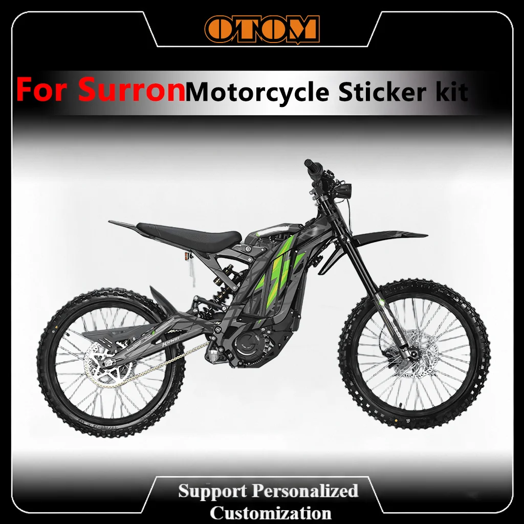 

OTOM Motocross Customize Full Graphics Decals Kit For SURRON Light Bee X S 2022-2025 Holographic Chrome Glossy Stickers Kit