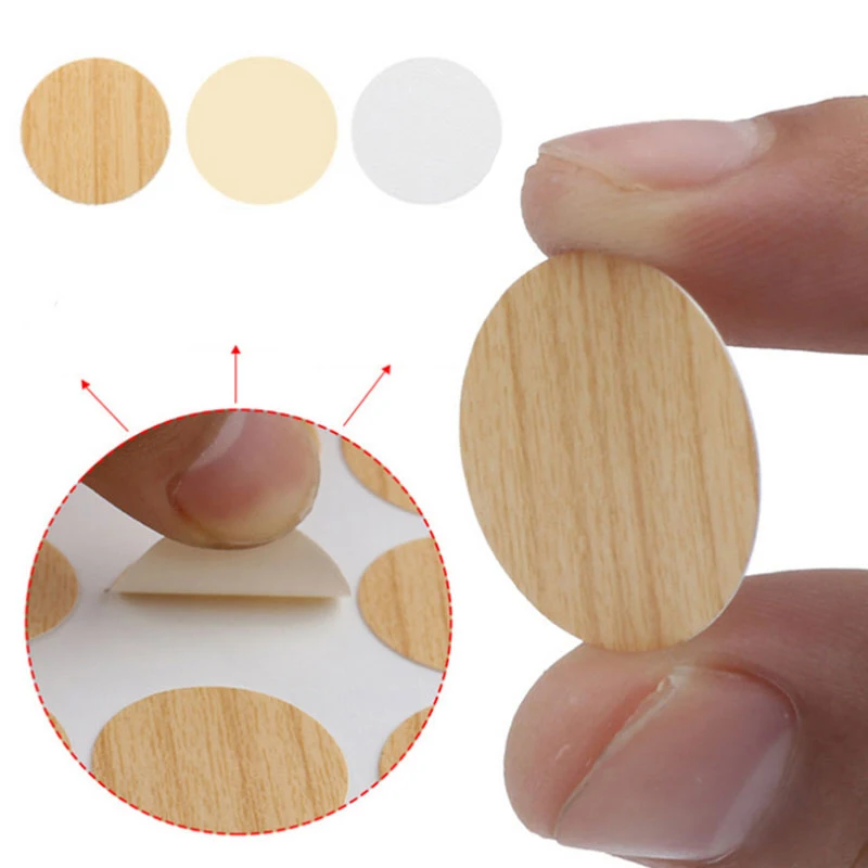 54Pcs/Sheet PVC 21mm Self Adhesive Decorative Films Furniture Screw Cover Caps Stickers Wood Craft Desk Cabinet Ornament