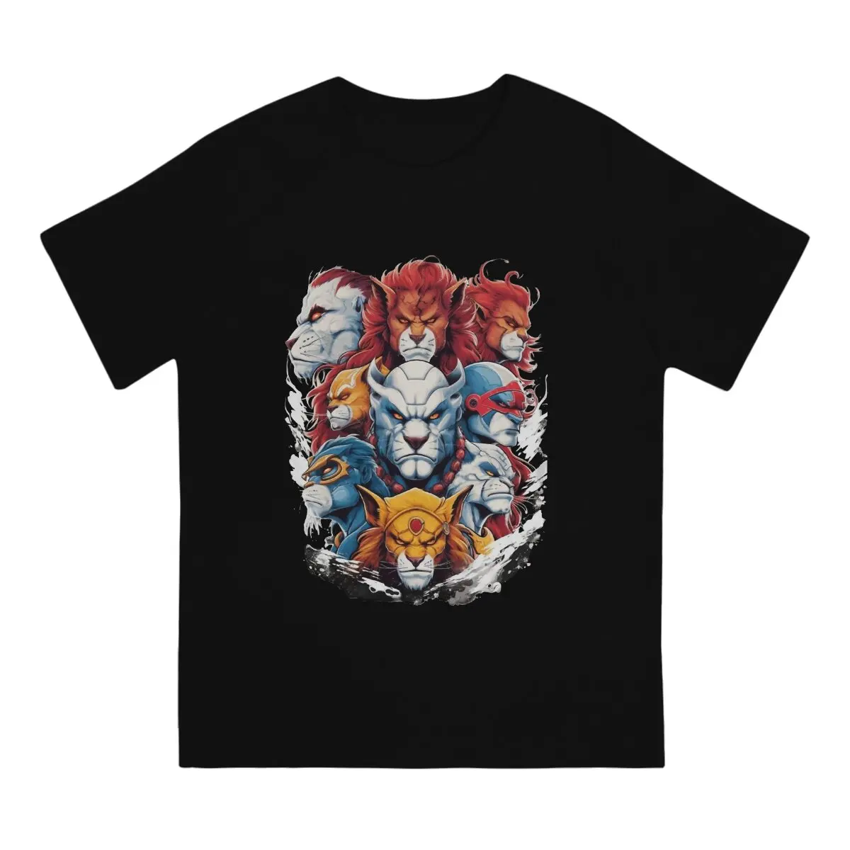 Thundercats Creative TShirt for Men Animation Of Action Science Fiction Collar Basic T Shirt Hip Hop Gift Clothes Streetwear