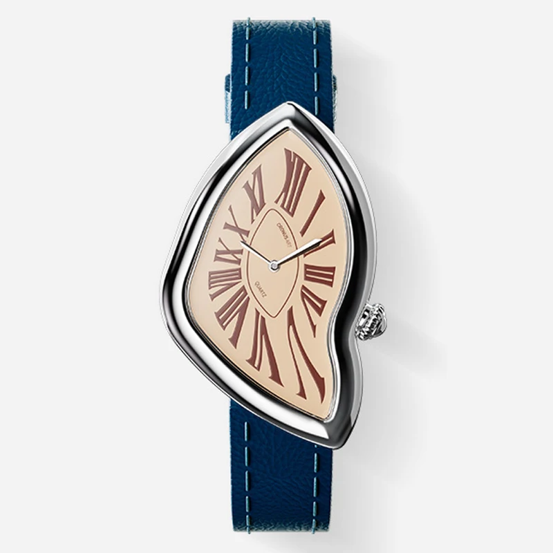 CRONUSART Women Quartz Watch 28mm*46mm Luxury Ladies Wristwatch Irregular Case Crystal Glass Thickness 8.1mm