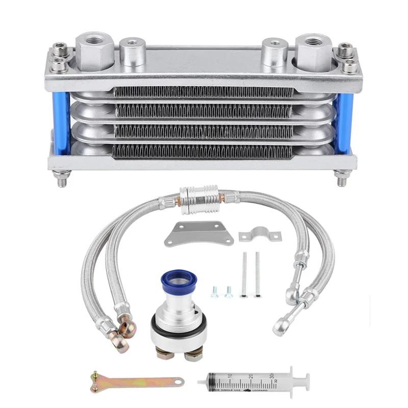 85ML Motorcycle Oil Cooler System Kit Fit For Honda CB CG 100CC-250CC Engine With Left Bottom Filter Cap