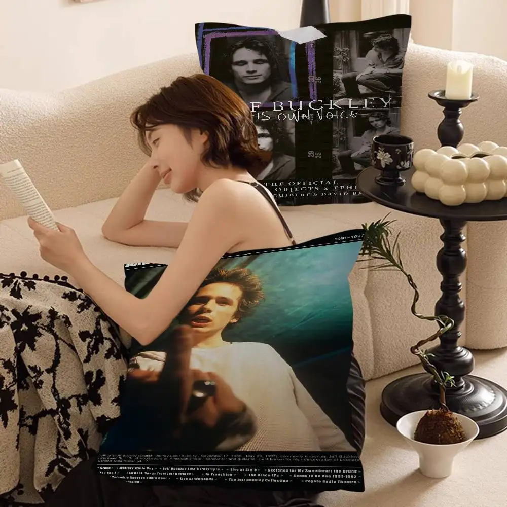 جيف باكلي المغني المخدة تون هدية غطاء الوسادة غرفة نوم المنزل أريكة كرسي مقعد ديكور كيس وسادة