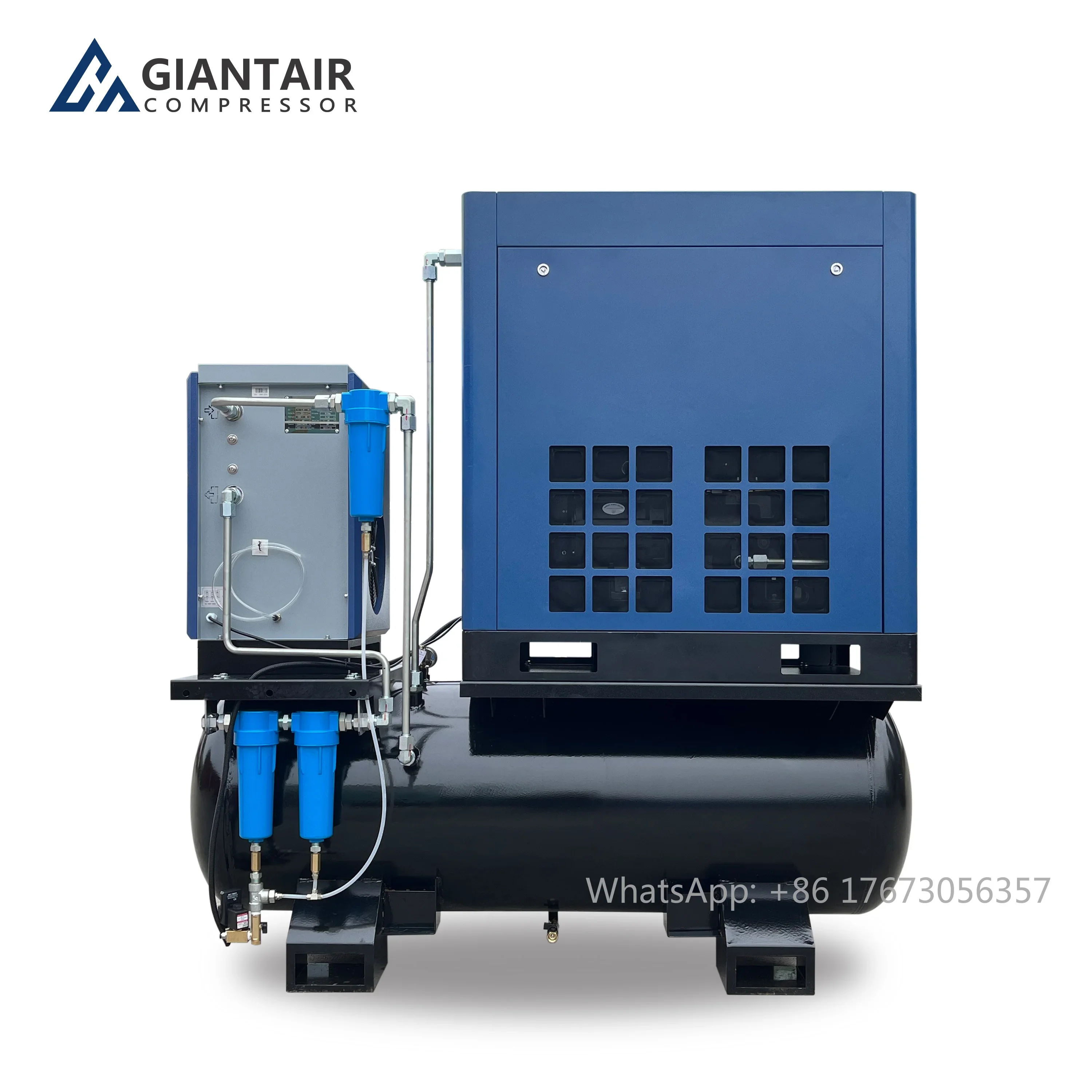 18.5 Kw 18.6kw Single Phase Screw Air Compressor 50hz 60hz Single Phase Portable Industrial Air-compressor With Air Tank