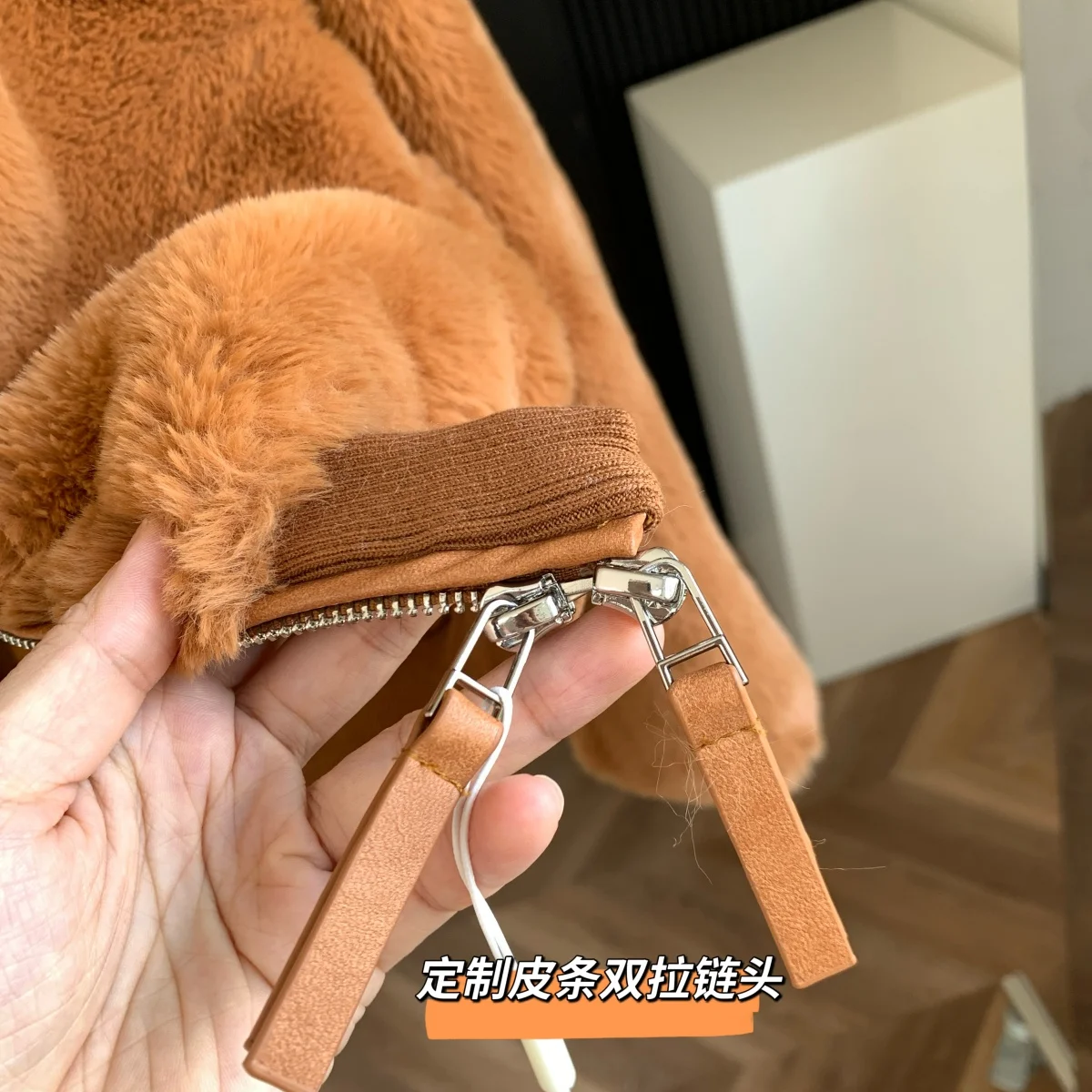 Cappotto ampio da donna autunno inverno finto pelo di coniglio manica lunga Lady autunno inverno tinta unita colletto rovesciato capispalla spesso