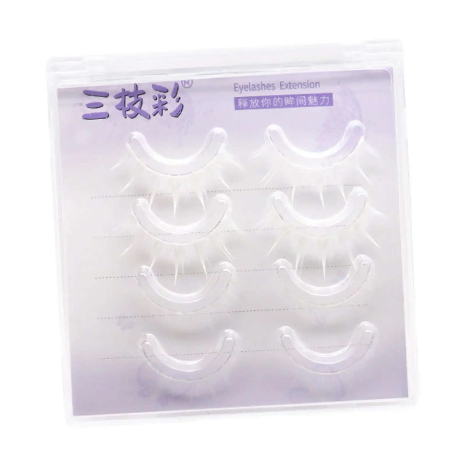 5Pcs White Lashes Comfortable Faux Eyelashes for Party Date Night Valentines