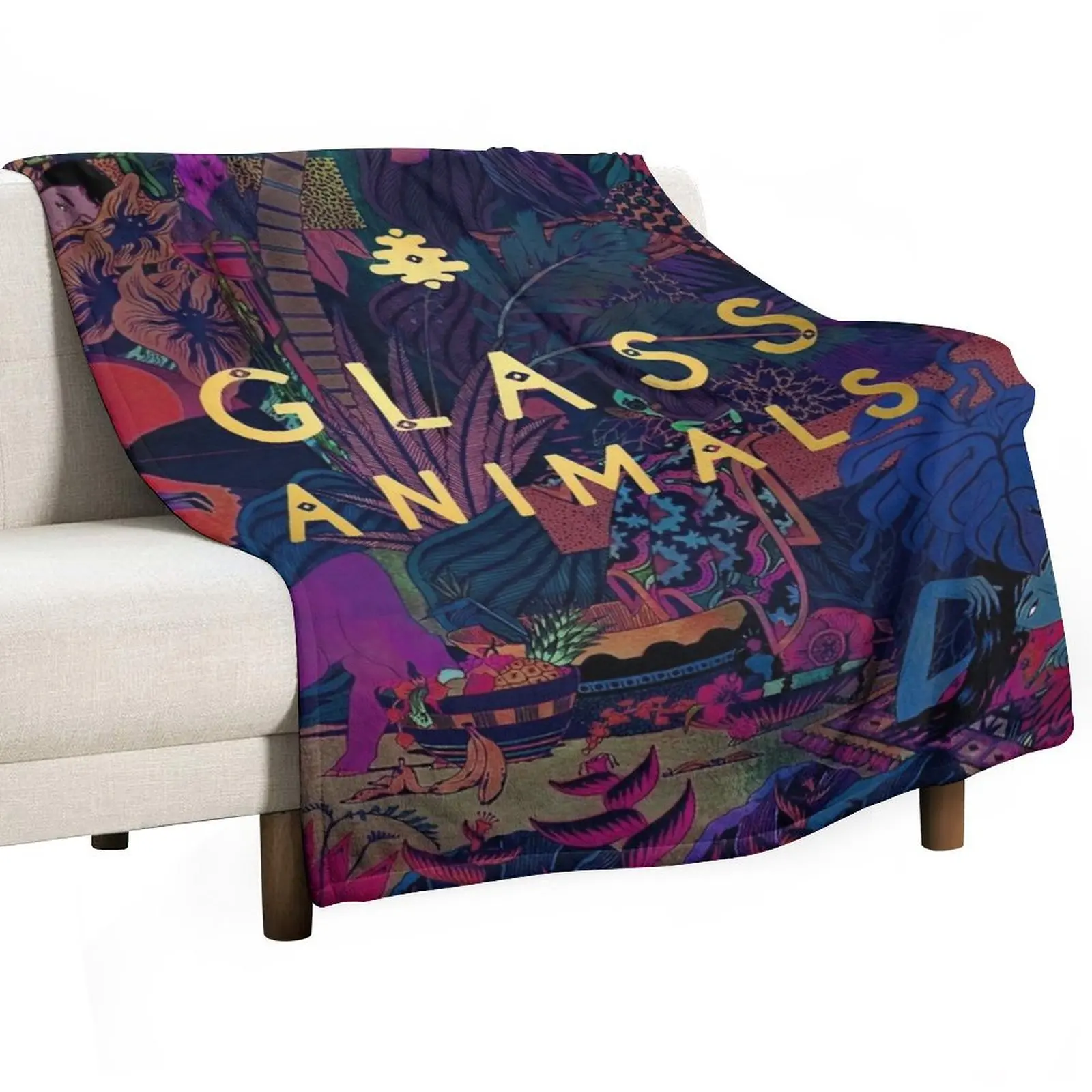 

Glass Animals Throw Blanket For Sofa Thin For Baby Soft Plush Plaid Thermals For Travel Blankets