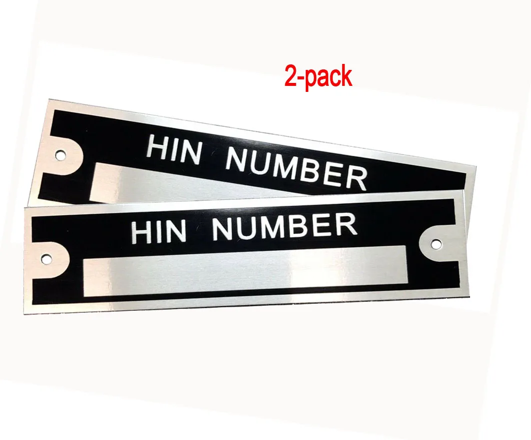 2-PACK VEHICLE TRUCK BOAT Trailer Blank VIN & Weight AXLE Chassis Plate 100mm x 25mm Identification Number