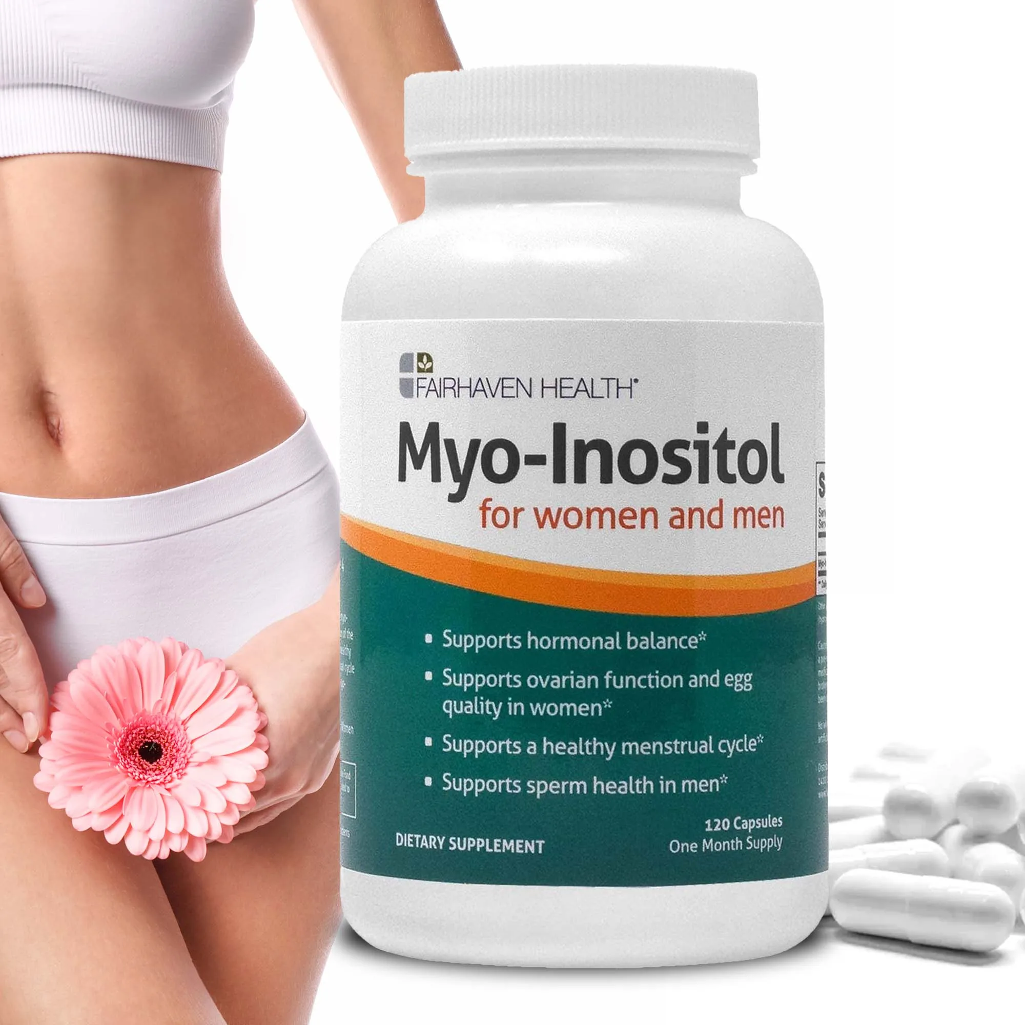 

Myo-Inositol for Women and Men - Antioxidant, Supports Hormone Balance, Regulates Menstrual Cycle, Fights Free Radicals
