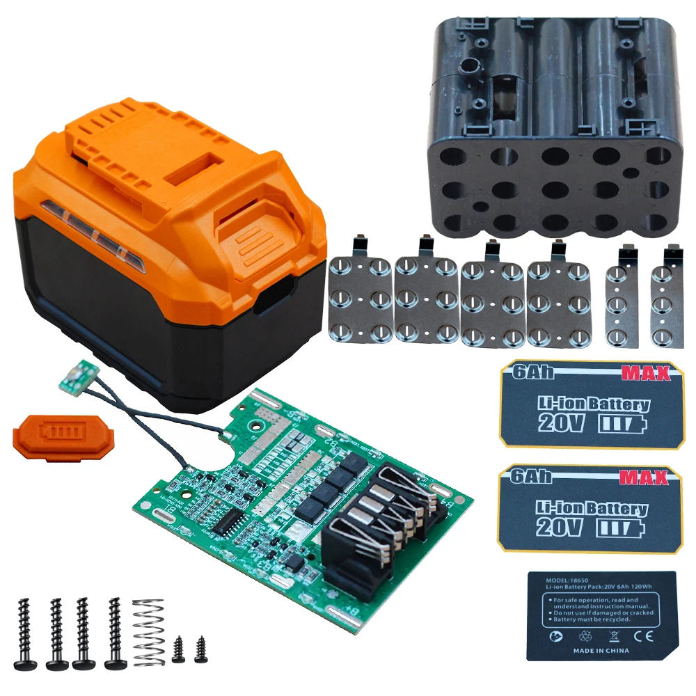 Najnowszy design obudowy baterii DCB200 9.0Ah do DEWALT 18V 20V DIY DCB184 BMS PCB z ochroną przed rozładowaniem i wyświetlaczem LED mocy — zdjęcie produktu 7