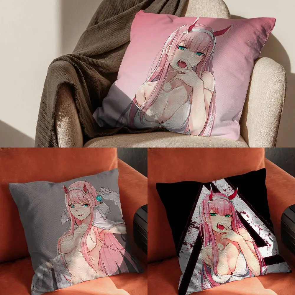 

Darling in the FranXX Pillow Case For Car Pillows 60x60 Cushions Luxury Double sided Cover Home and Decoration Sofa 30x30
