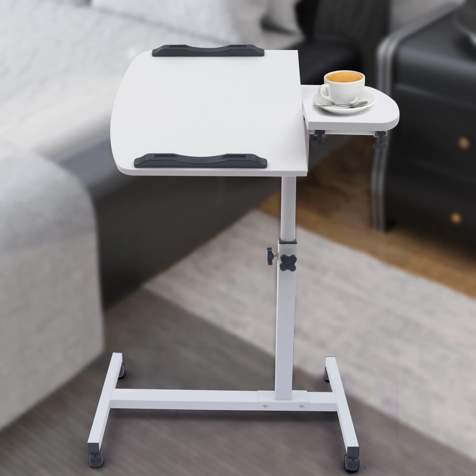 Back To School Rolling Laptop Desk Stand Height Adjustable Sofa Table Overbed Food Tray Rack