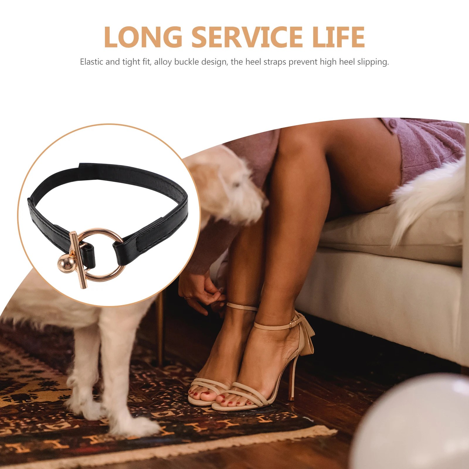

High Heel Straps Mirror Beige Elastic Buckle Women Shoes Ankle Replacement Supplies Shoe Laces Foot Care Tools