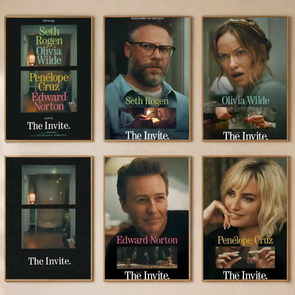 Film T-The Invite Poster PP Self-Adhesive Wall Sticker Bedroom Gaming Cafe/Bar Vintage Aesthetic Decor Ideal Gift