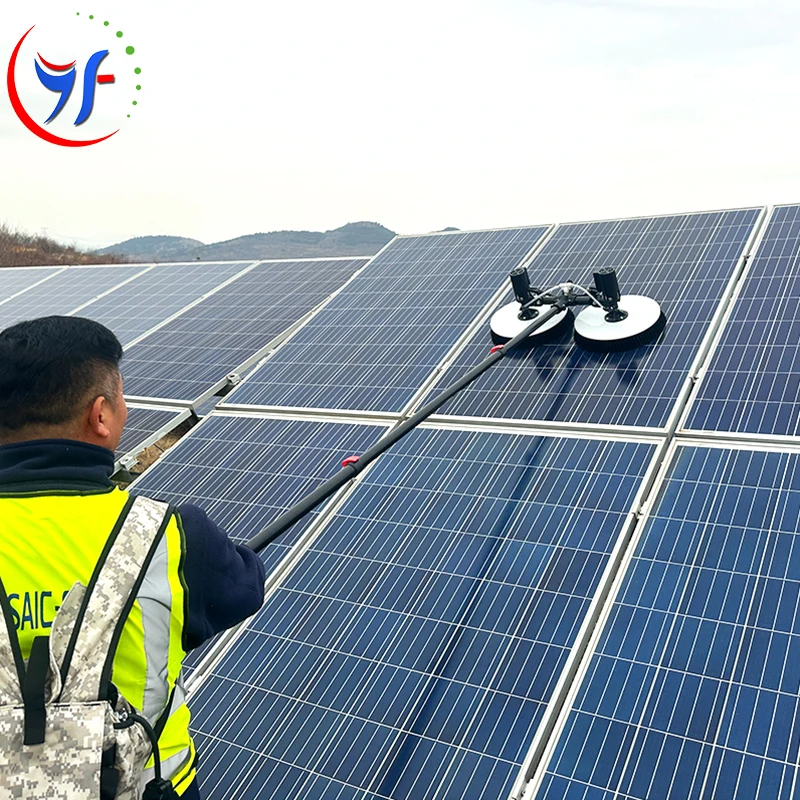 3.5m/5.5m/7.5m Telescopic Double Heads Solar Panel Cleaning Rotating Brush