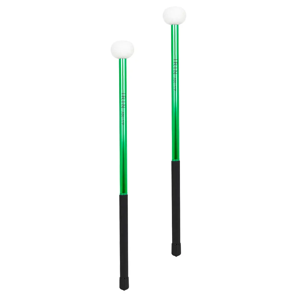 

Aluminum Alloy Drumsticks Felt Light Golden Handle Marching Percussion Accessories for Kids Beginners Durable Practice Drum