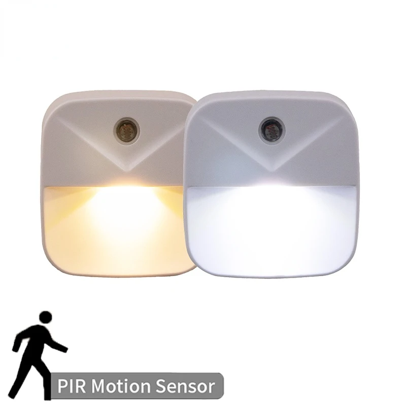 Sensor de luz sem fio led night light plug in sensor movimento lâmpada do corredor armário da escada lâmpadas para quarto gabinete lâmpada