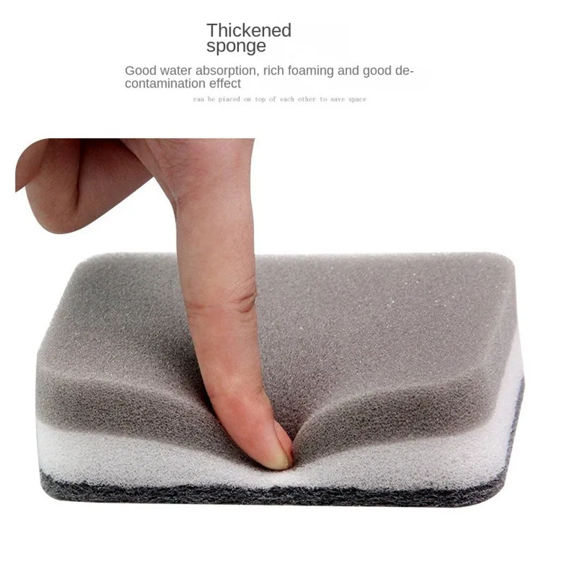 5Pcs Double-sided Cleaning Spongs Household Scouring Pad Kitchen Wipe Dishwashing Sponge Cloth Dish Cleaning Towels Accessories