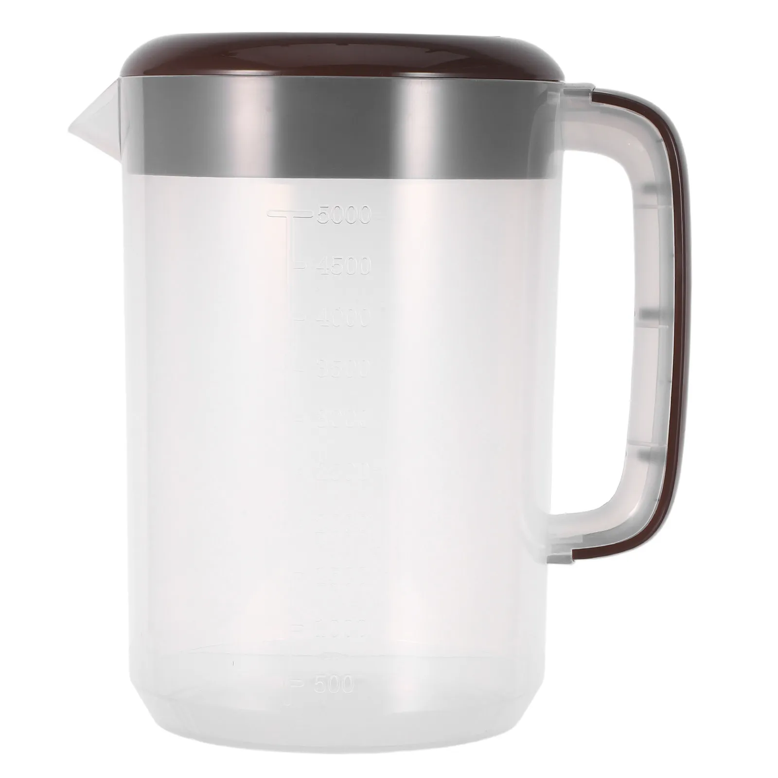 Jarra de Agua Fría de Gran Capacidad, Jarra de Plástico Transparente de 5L, Contenedor para Té Helado y Jugos, Servidor de Bebidas para Refrigerador, Garrafa de Agua Grande