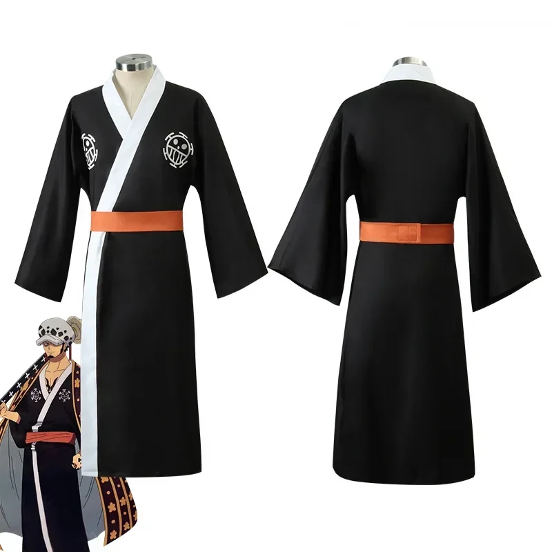 واحد أنيمي ترافالغار القانون تأثيري حلي قطعة البشكير كيمونو البدلة وانو البلد هالوين أداء الحفلات ارتداء أقراط قبعة