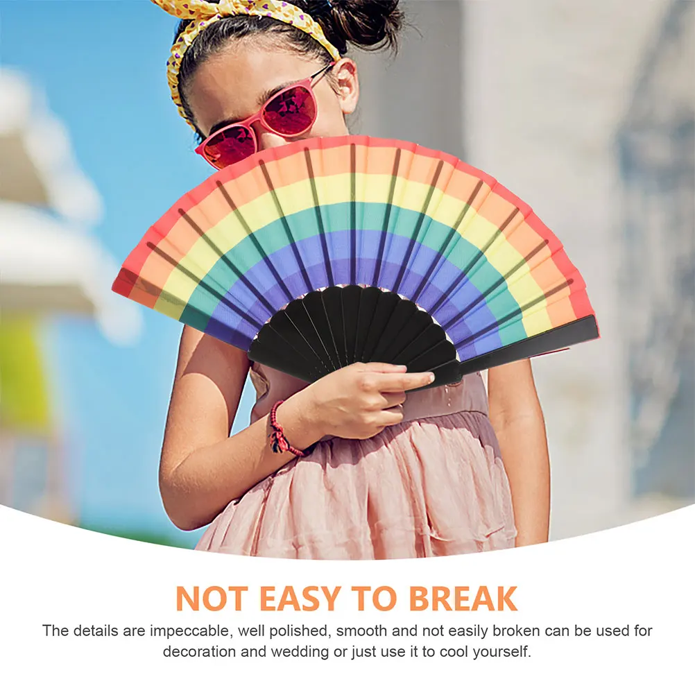 

4pcs Dancing Fans Foldable Plastic Hand Fan for Pride Dance Foldable Fans Event Stage Performance Party Decoration