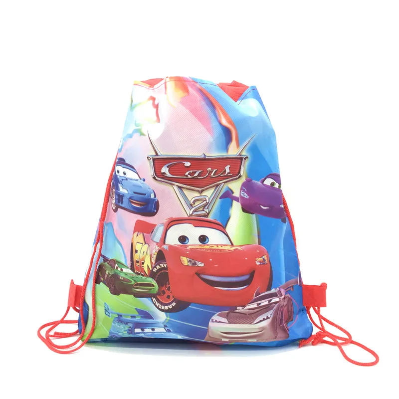 Lightning McQueen-Bolsa de almacenamiento de viaje para niño, mochila escolar para fiesta de cumpleaños para niños, bolsa de almacenamiento de viaje