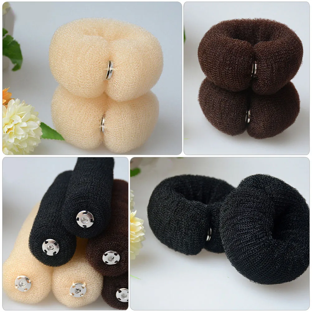 

6Pcs Safe Hair Bun Holders Modelling Tool for Girls Back to School Prom Play Hair Bun Makers Hairstyling Accessories