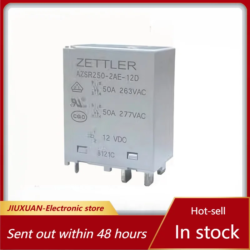 New 1pcs/lot AZSR250-2AE-12D 6pins 50A 12VDC New energy photovoltaic charging pile relay