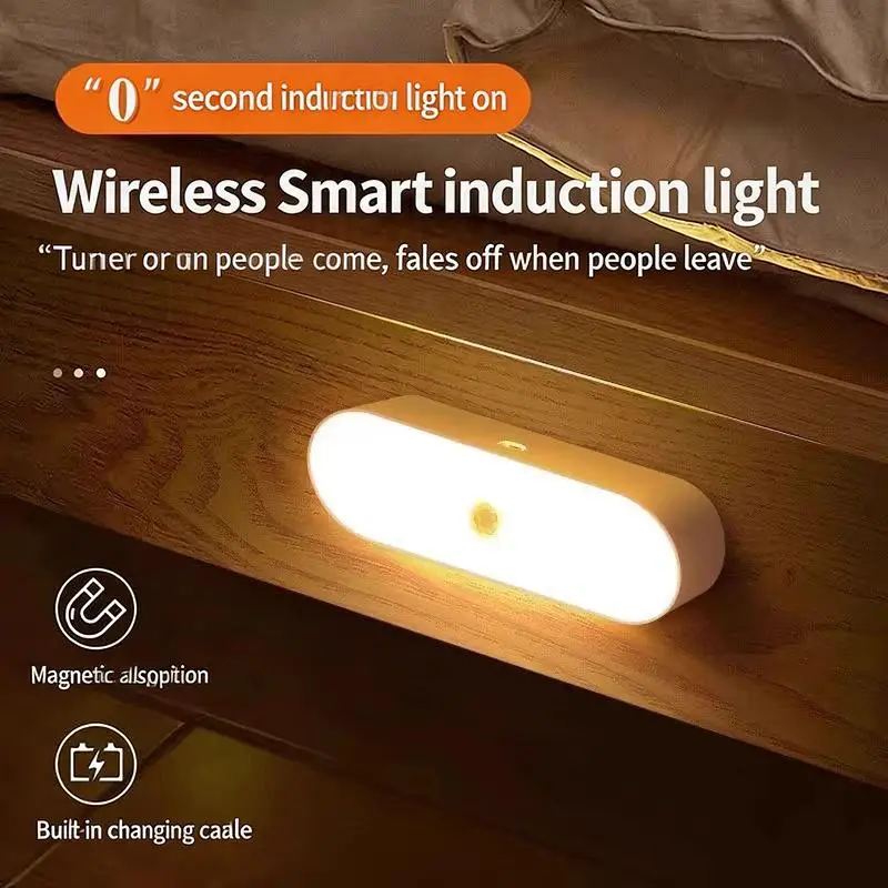 New Long Wireless Charging Human Body Sensor Light Strip Automatically Lights Up At Night Suitable For Corridors And Passageway