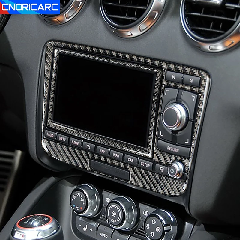 

Car Styling Center Console CD Panel Frame Stickers Decoration For Audi TT 2008-2014 Carbon Fiber Interior Accessories Cover Trim