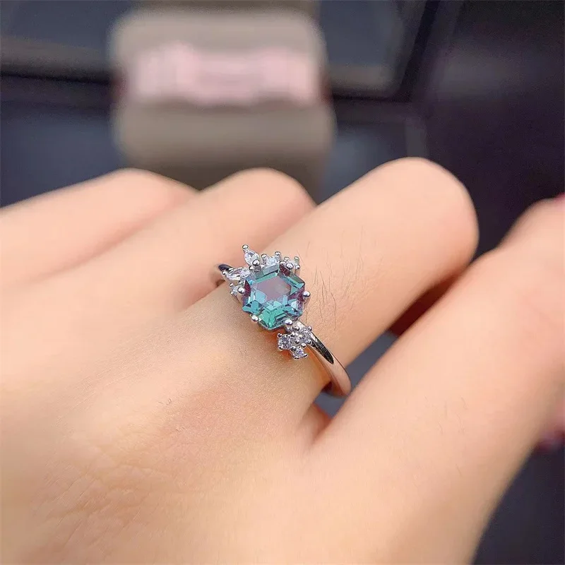 Natural Alexandrite Ring 925 Sterling Silver for Women luxury jewelry designers sales with free shipping clearance sale