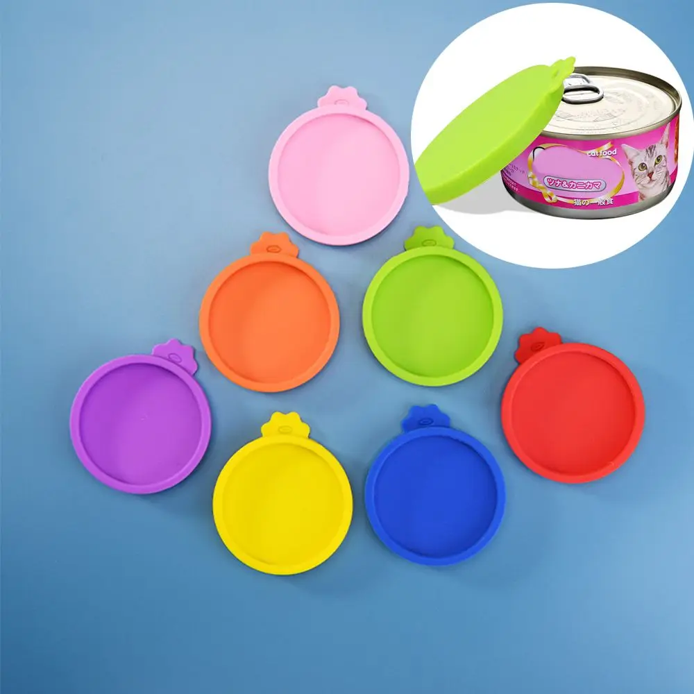 Pet Food Can Silicone Cover Dogs Cats Storage Tin Cap Lid Seal Food Tin Fresh-keeping Cover Pet Supplies