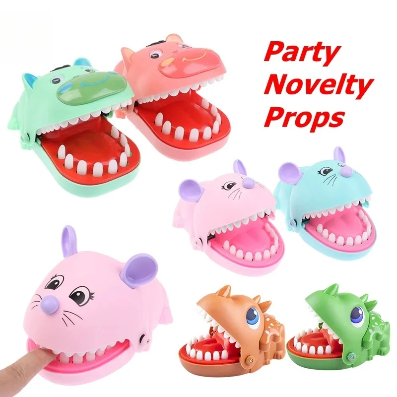 

Triceratops Dinosaur Teeth Toy Biting Finger Reaction Training Novelty Party Party Trick Game Toy Gift For Christmas New Year