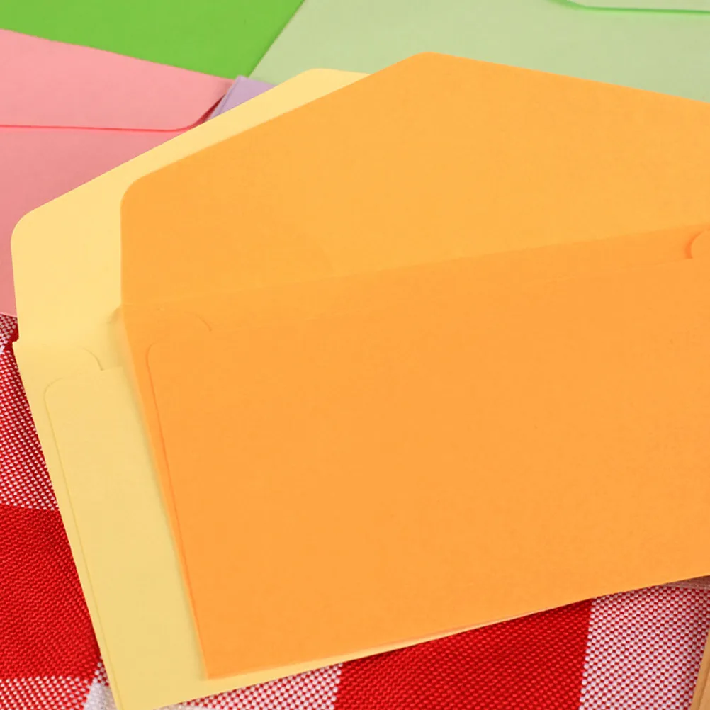 

100 шт. разноцветных мини-конвертов неоновых оттенков для подарочных карт, свадебных приглашений, детских праздников, определения пола ребенка