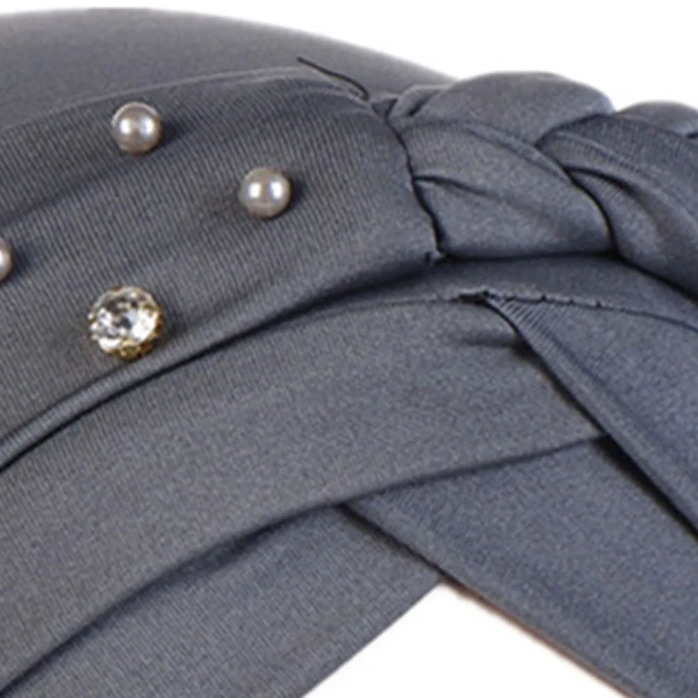 

1Pcs Sleeping Cap Dark Grey Satin Lace Double Layer Hair Protector Head Wrap Fashion Hair Accessories