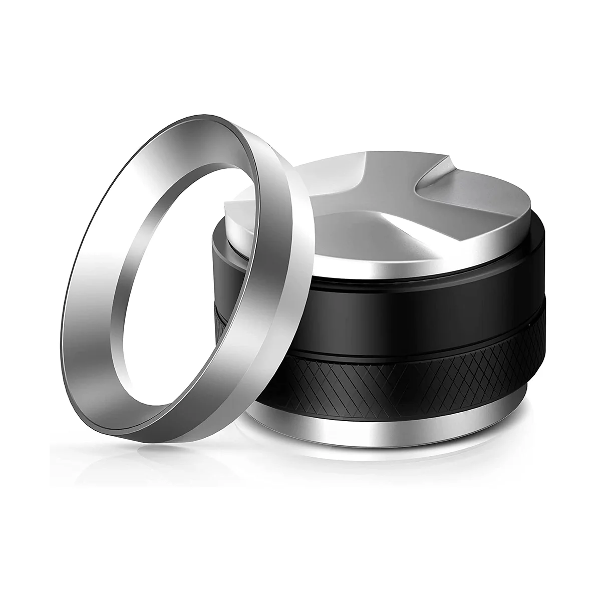 ที่กดกาแฟและเครื่องกระจายผงกาแฟขนาด 51 มม., ชุดกรวยตวงเอสเพรสโซ่สแตนเลสขนาด 51 มม., ตัวปรับระดับกาแฟแบบสองหัว-HIM