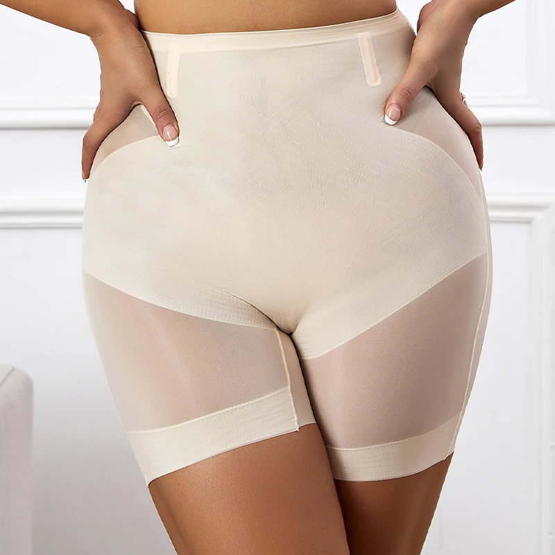 Ubau 1/2 pçs sem costura shorts de cintura alta calcinha para mulheres controle de barriga hip elevador calças de segurança de seda gelo roupa interior boyshorts boxer