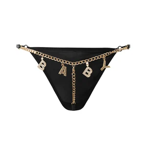 سيور نسائية مع قلادة فلاش الماس, سراويل منخفضة الخصر, ملابس داخلية مثيرة, ملابس داخلية مثيرة شفافة, تصميم حميمية أعلى 10 مبيعات سراويل داخلية بلا قاع - رقم 5