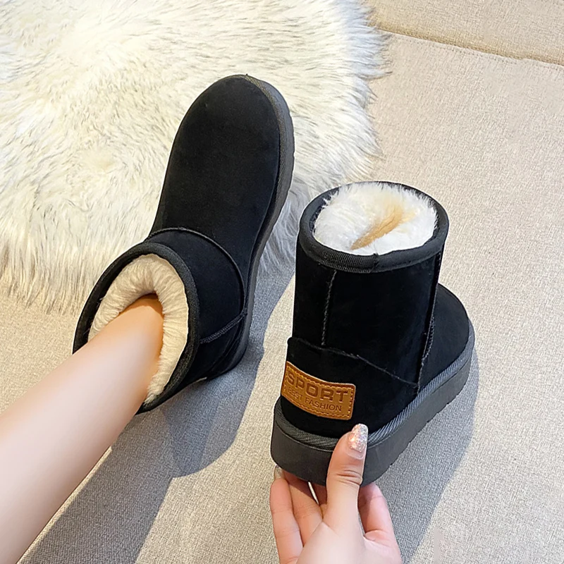 Lady Boots Australia Winter Shoes For Women Luxury Designer Boots-Women Snow 2026 Fashion Ankle Padded Lady Boots Women's Low Sh