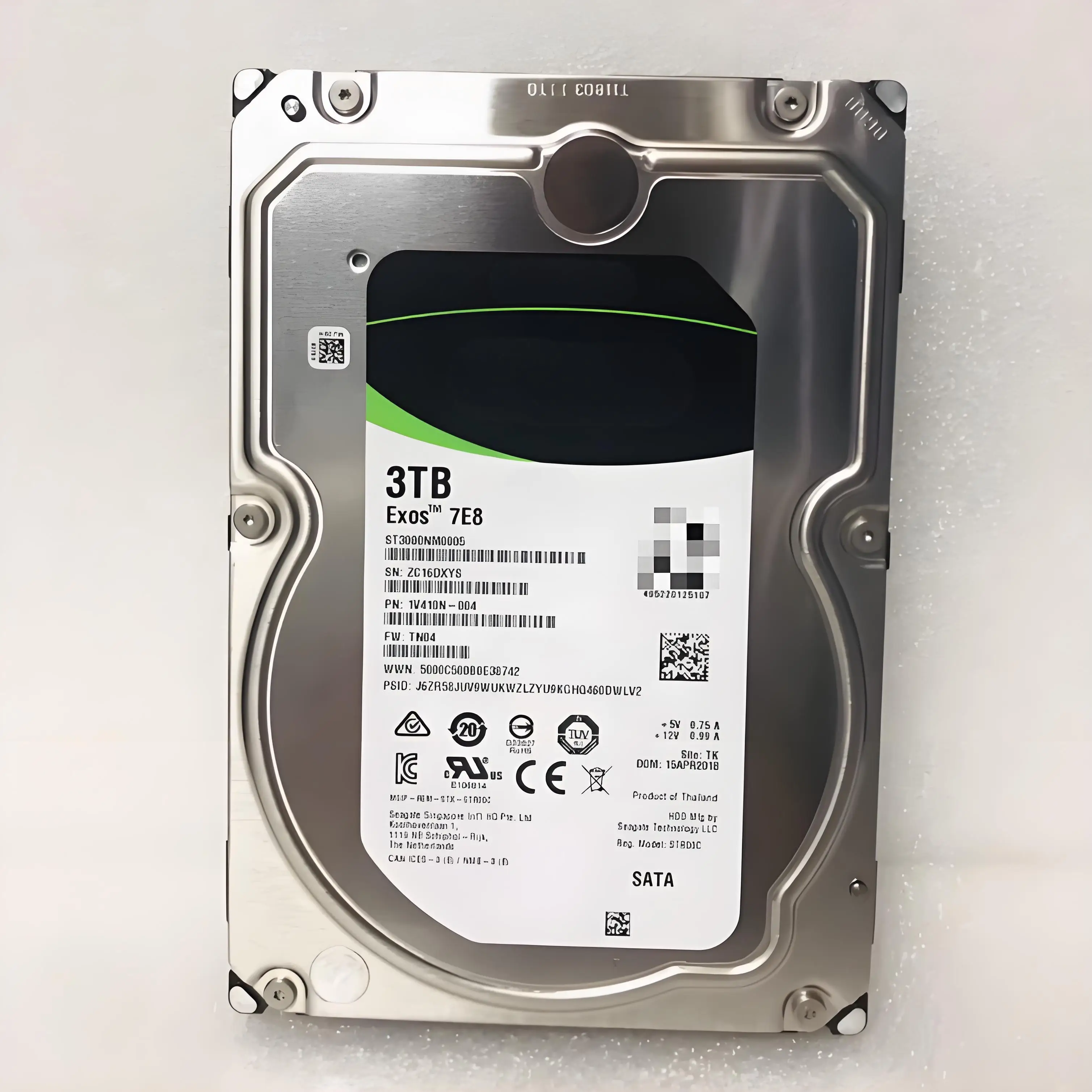 

For EXOS ST3000NM0005 3TB SATA 7.2K 3.5-inch hard drive