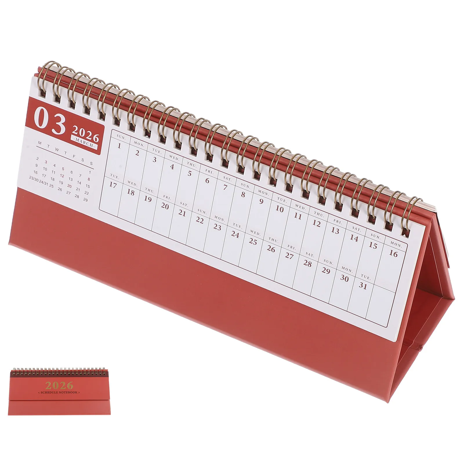 

Minimalist Desk Calendar Mini Flip Design 2025-2026 15 Months Portable Small Desktop Calendar Thick Paper Smooth Writing Daily