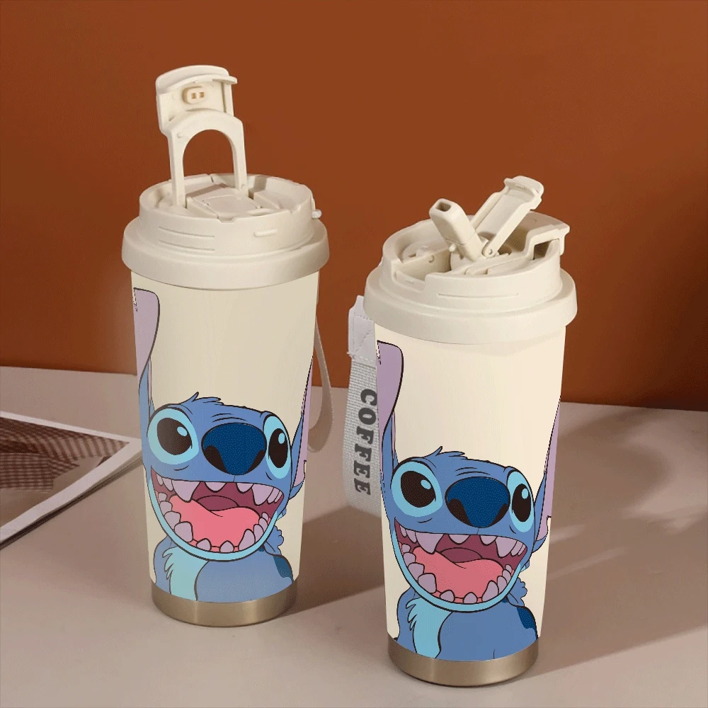 

Lilo&stitch Pattern Water Cup Leakproof Hildren Adults Portable Student Water Cup Disney Lilo & Stitch Anime Cartoon School