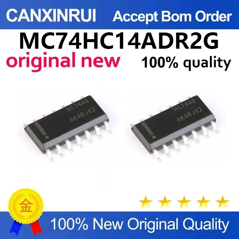 （5pcs-100pcs）Original genuine MC74HC74ADR2G SOIC-14 dual D flip-flop logic chip with set and reset functions