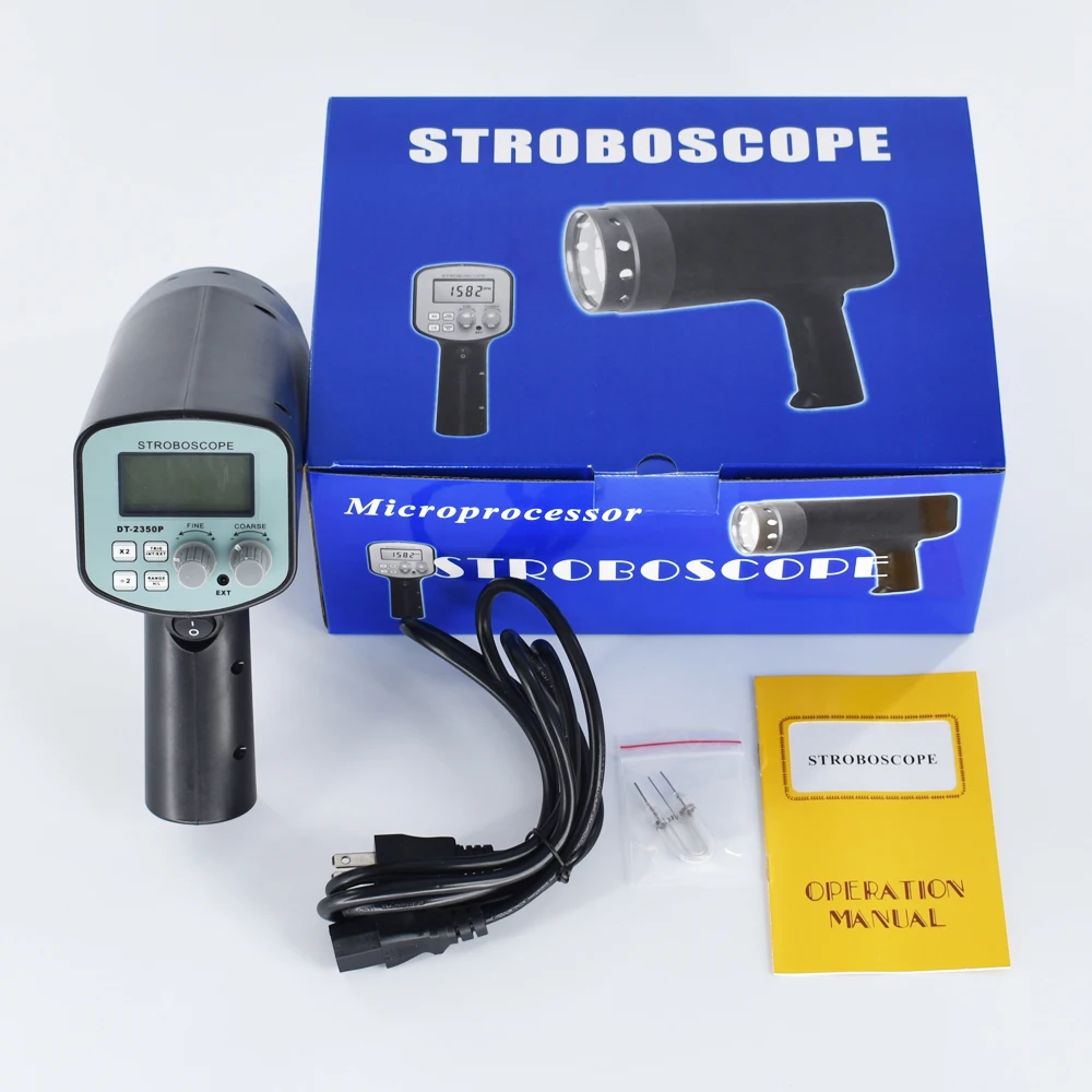 Handheld Stroboscope DT-2350PA 50-12000 FPM Non-contact measure rotative velocity Observe the movement tracks