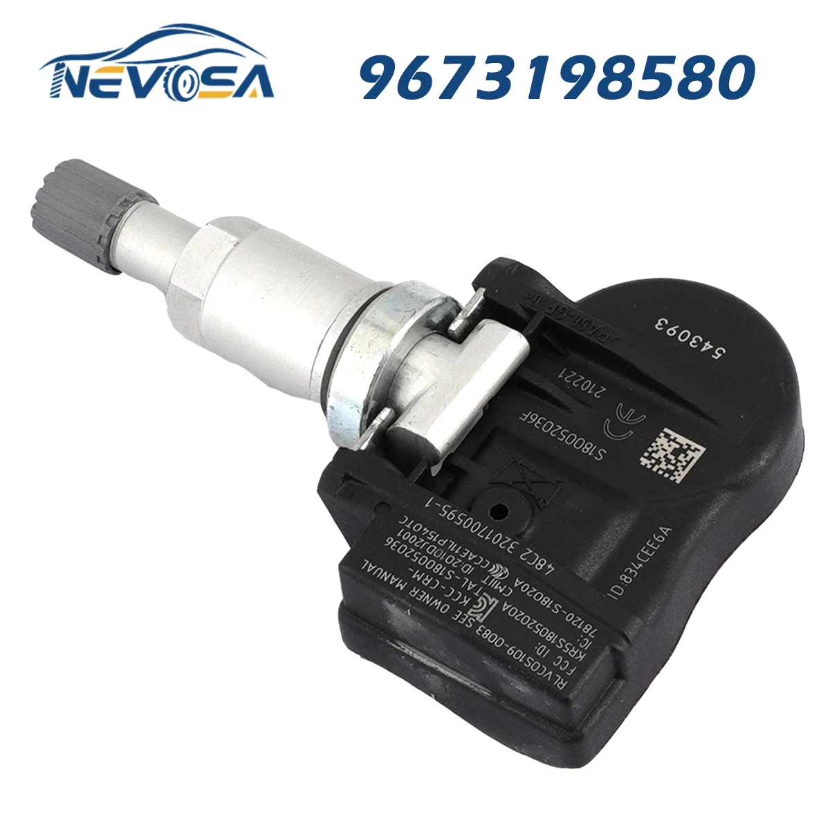 

NEVOSA TPMS Tire Pressure Sensor For Citroen C4 C5 C6 C8 Peugeot 1007 207 307 407 508 607 807 9673198580 5430.T4 543093 433MHz